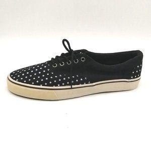 Carbon Elements Womens Sneaker Black White Lace Up Front Flat Heel Cushion Sz 12